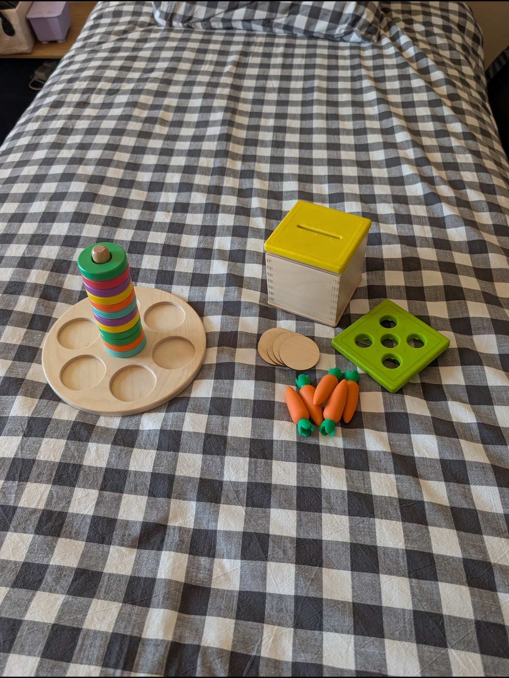 Wooden Ring Stacker & Coin Bank